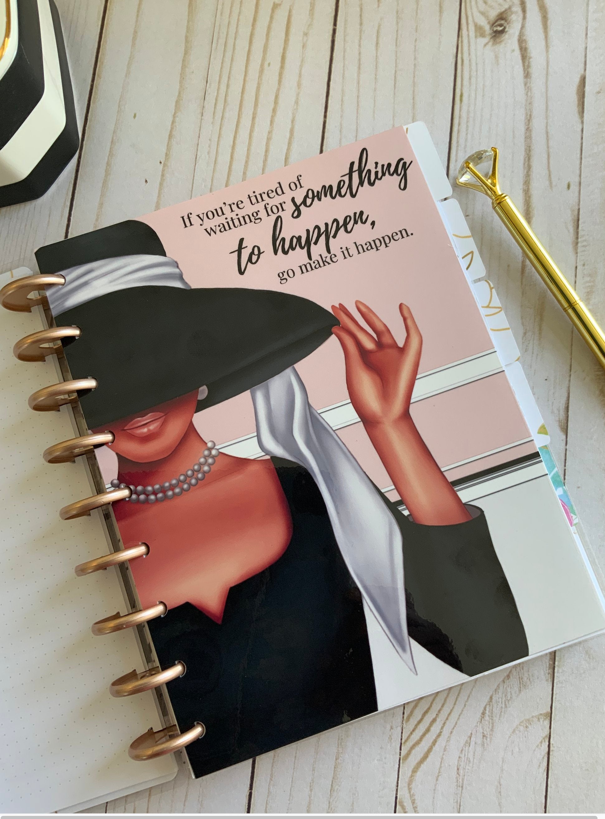Micro Happy Planner Girl Magazine Cover Dashboard Planner Accessories  Decorations
