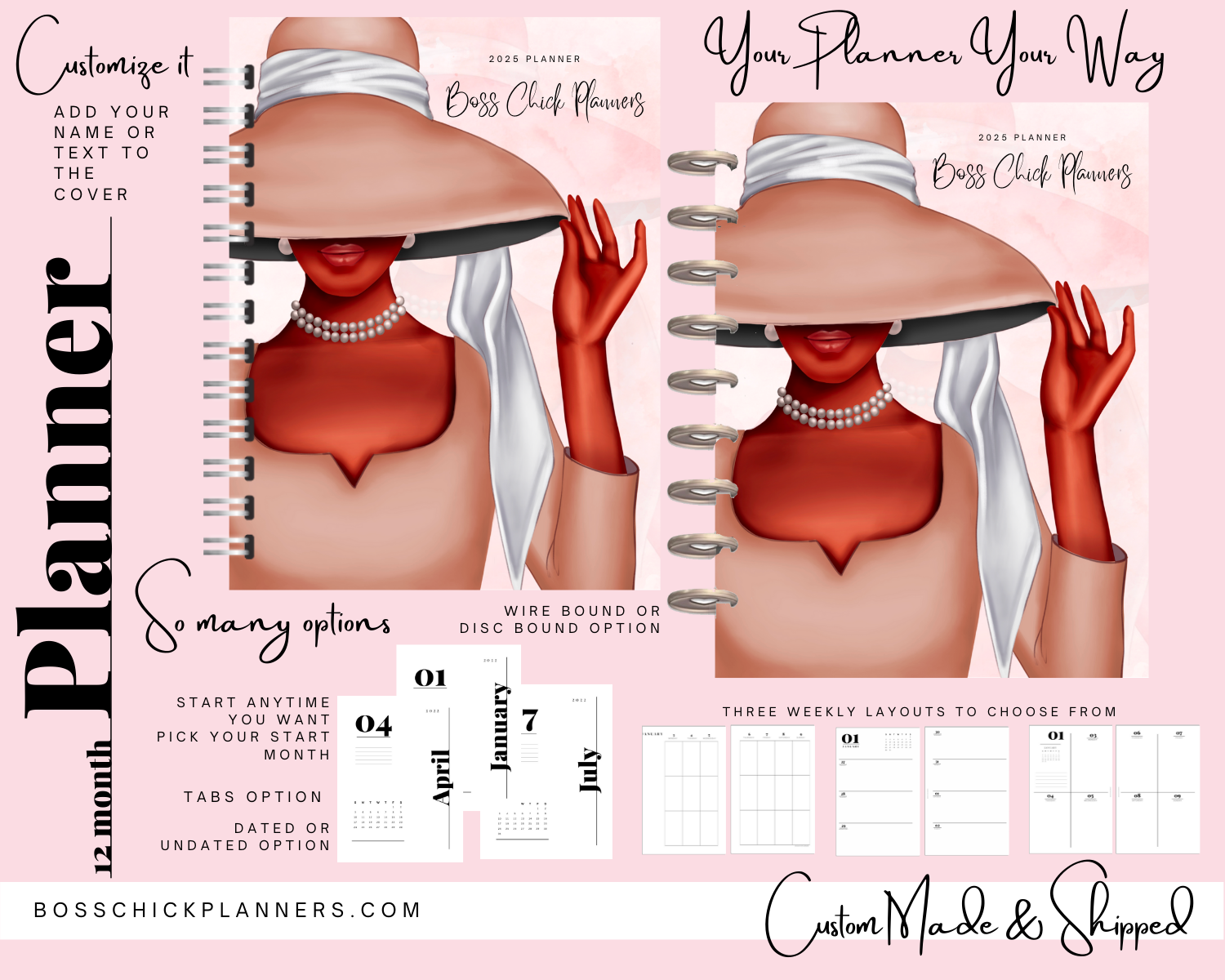 Girl Boss African American Women Planners - Beautiful 12