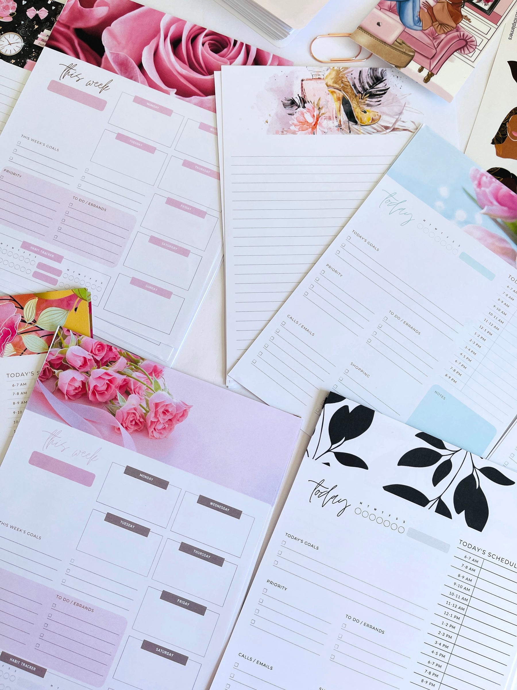 boss chick planners inserts for happy planner A5 planner Pocket Planner Big Planner Sheets for your planner