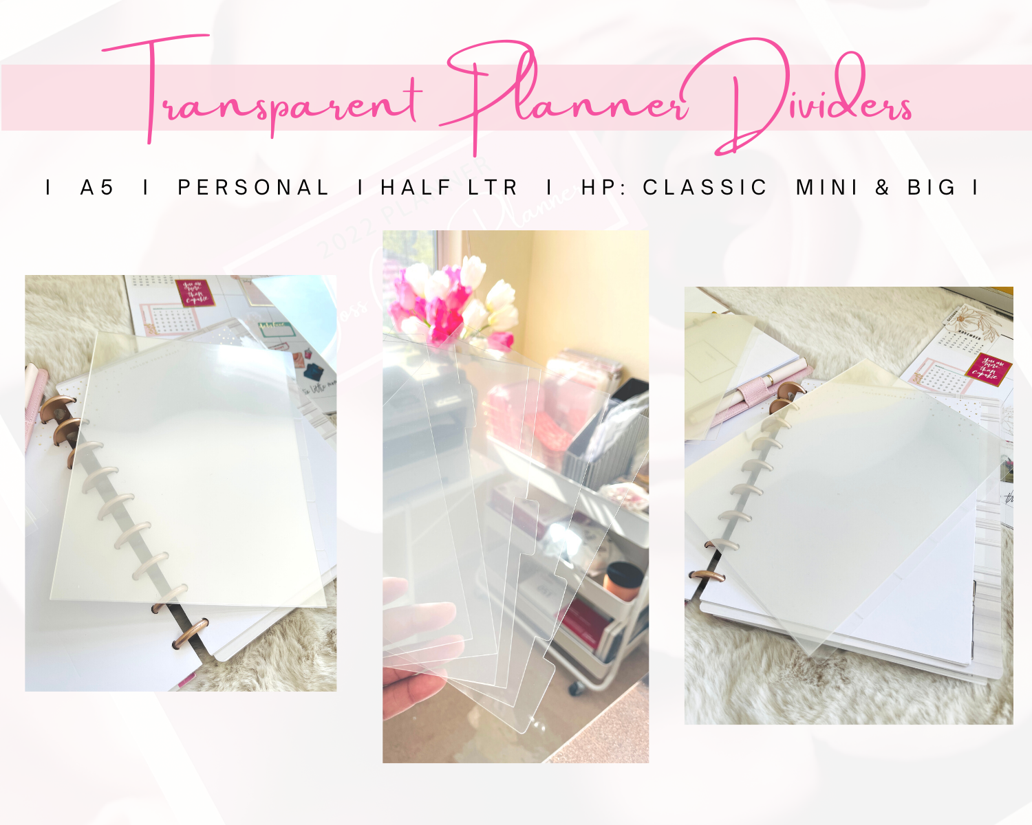 Moterm Personal Rings B6 Six Ring Black Plastic Planner Dividers ...
